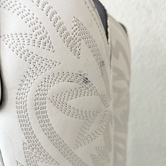 Lane MEGAN MORONEY Smokeshow Womens Cowboy Boots 7.5 White Western Cowgirl Tall - Picture 5 of 12